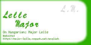 lelle major business card